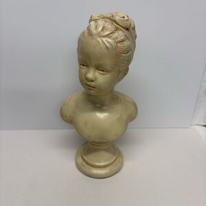 Vintage Alexander Backer Chalkware Cream Bust Sculpture